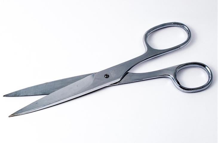 parts of a surgical clamp scissors