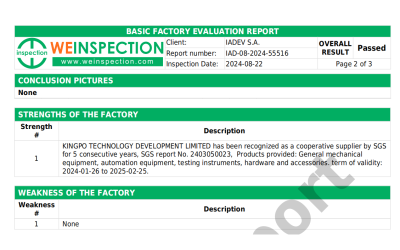 An Argentinian customer arranged an inspection of our manufaturing site